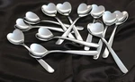 New Lot Of 12 Demitasse Espresso 5" Spoons Alessi Delta 1ST Class Airline Heart. Fixed Price $8.99.