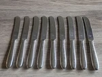 Boda Nova New French Hollow Stainless Serrated Dinner Knives 5/8" Set Of 9. Fixed Price $249.00.
