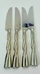 Set 4 Dansk Silverware Glossy Aalto Table Knife Replacement Twist Handle 9". Fixed Price $34.99.