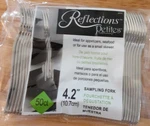 Wna Reflections Appetizer Forks 4.2" 50 Petite Plastic Sampling Silver Nip. Fixed Price $8.50.