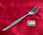 Riviera Rif 27 Dinner Fork 5/8" Floral Textured Stainless Steel Flatware. Fixed Price $7.19.