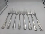Lot Of 8 Hepp Baguette Stainless Dessert Forks 7 1/4". Fixed Price $22.00.