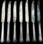 Towle Chippendale Sterling Silver Dinner Knives Set Of Stainless Blades 1937. Fixed Price $550.00.