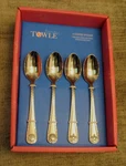 Towle Demi Coffee Spoons Stainless Steel Coastal Seashell Design SET/4 Nip. Fixed Price $29.99.