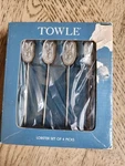 Towle Lobster Medallion Picks Stainless Steel Sets New Box Of 4. Fixed Price $12.99.