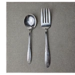 1930 National Silver Co Princess Royal Spoon & Fork Set Floral Handle Pattern. Fixed Price $12.89.