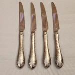 Set Of Four - Reed & Barton Stainless Hammered Antique Dinner Knives, Qwik Ship!. Fixed Price $14.98.
