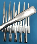 Set Of 12 Byfield Stainless Steel 8.5" Steak Knives Towle Beveled Blade. Fixed Price $95.00.