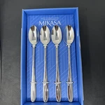 Mikasa Cocoa Blossom Iced Tea Beverage Spoon Lot Of 4 Stainless 7.5 Long. Fixed Price $46.78.