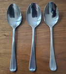 Wesley Forge WLF3 Flatware Soup Spoons 6 7/8" Euc Korea Satin Handle. Fixed Price $9.90.
