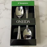 Set Of 8 Oneida Teaspoons Tress Stainless Steel New Box Nib. Fixed Price $12.99.