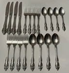 Set Of 20 Oneida Usa Renoir Pembrooke 18/8 Stainless Flatware Knives Forks Spns. Fixed Price $89.95.