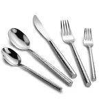 Kelenfer 18/10 Stainless Steel Flatware Set Hand Forged Silverware Cutler.... Fixed Price $249.31.