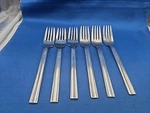Lot Of 6 Hampton HSV7 Stainless Dinner Forks 1/2". Fixed Price $27.00.
