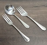Michael Lloyd MLL12 Stainless 3 Prong Dinner, Cold Meat Serving Fork Gravy Ladle. Fixed Price $23.88.