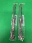 2 Estia Cascade Stainless Flatware Dinner Knife 5/8". Fixed Price $8.98.
