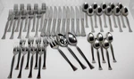 45 Pce Cambridge CBS17 Stainless Twist Handle Glossy Silverware Fork Knife Spoon. Fixed Price $87.30.