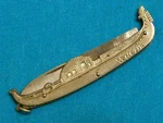 Odd Vintage Figural Venezia Venice Italy Gondola Boat Knife Knives Utility Pen. Fixed Price $34.99.