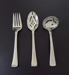 Column Frosted 3 Pc Piece Hostess Set Gorham Flatware Stainless 18/10 New. Fixed Price $21.99.