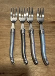 Laguiole French Home Stainless Steel Multicolor Handle Desert Forks Set Of 4. Fixed Price $27.00.