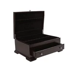 Wallace Dark Walnut Single Drawer Footed Flatware Storage Chest. Fixed Price $149.99.