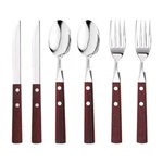 Gracelife 6-PACK Wooden Handle Stainless Steel Cutlery Set Forks. Fixed Price $21.23.