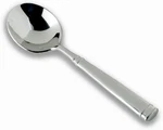 Set Of 12 Bistro 18/10 Stainless Steel Bouillon Spoons For Elegant Dining. Fixed Price $214.99.