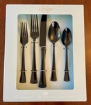 Lenox Portola Black 20-PIECE Flatware Set. Fixed Price $115.00.