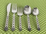 Oneida Northland San Francisco Stainless Burnished & Glossy Choice Flatware A95G. Fixed Price $15.84.