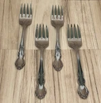 Oneida Dover Heirloom Set Of (4) Dessert Salad Forks 6.5" Stainless Flatware. Fixed Price $26.95.