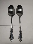 2 Potter & Smith Stainless Steel PTH3 Oval Soup Spoons 7 1/8". Fixed Price $9.95.