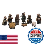 Kurt S. Adler Resin Nativity Bear 4-INCH Set Of 9 YAMJ3383. Fixed Price $50.18.