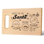 Christmas Bamboo Cutting Board, Treat For Santa Charcuterie Boards, Cu.... Fixed Price $8.35.