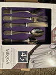 Mikasa Harmony 45-PIECE Silverware Set, 18/10 Stainless Steel. Fixed Price $95.00.