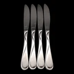 4 Hampton Silversmiths Swirl Dinner Knives - 3/8" Stainless Steel China Knife. Fixed Price $8.46.