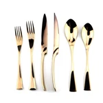 Uniturcky Rose Gold Stainless Steel Mirror Polished Flatware Set, Steak Knife Di. Fixed Price $27.13.