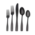 Matte Black Silverware Set, Satin Finish 20-PIECE Stainless Steel Flatware Se.... Fixed Price $44.40.