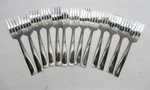 Lot Of 13- Oneida OHS77 Pattern Stainless Salad Forks Glossy Swirl Design. Fixed Price $39.95.