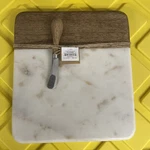 Mud Pie Cheese Board Knife Marble And Wood Charcuterie. Fixed Price $24.99.