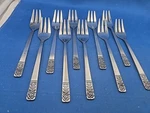 Lot Of 10 Regis SRE1 Stainless Salad Forks 6 3/8". Fixed Price $22.00.