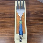 Lenox Everyday Gathering Cold Meat Fork & Glass Handle Iob. Fixed Price $17.88.