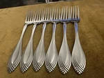 (6) Oneida Community Stainless Satin Heiress Dinner Forks. Fixed Price $148.75.