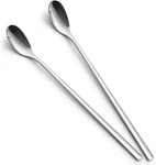 9-INCH Long Handle Spoon, Coffee Stirrers Ice Tea Premium Sliver. Fixed Price $11.43.