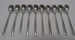 10 Sant Andrea Quantum Stainless Flatware Demitasse Coffee Spoons 4 7/8". Fixed Price $29.99.