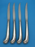 Set Of Towle TWS47 Satin Stainless Flatware Steak Knives Pistol Handles. Fixed Price $22.49.