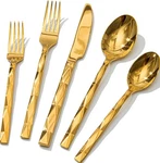 Kingstone Gold Silverware Set, Luxury Flatware 60-PIECE,. Fixed Price $217.72.