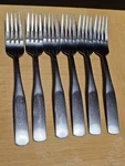 Lot Of 6 Cambridge Madison Dinner Forks 8" Stainless Flatware Silverware. Fixed Price $17.99.