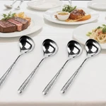 2 Pcs Deep Round Soup Spoons 7.87",18/8 Stainless Steel For Cereal Bouillon Milk. Fixed Price $62.00.