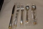 9828092 Lenox Eternal Gold Flatware 5-PIECE Place Setting, Service For 1 Box. Fixed Price $65.00.