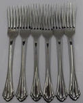 Oneida Stainless Marquette Set 6 Dinner Forks 7 3/4" Glossy Community Usa Cube. Fixed Price $36.25.